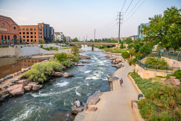 River North, Denver, Colorado namesake river and walkway